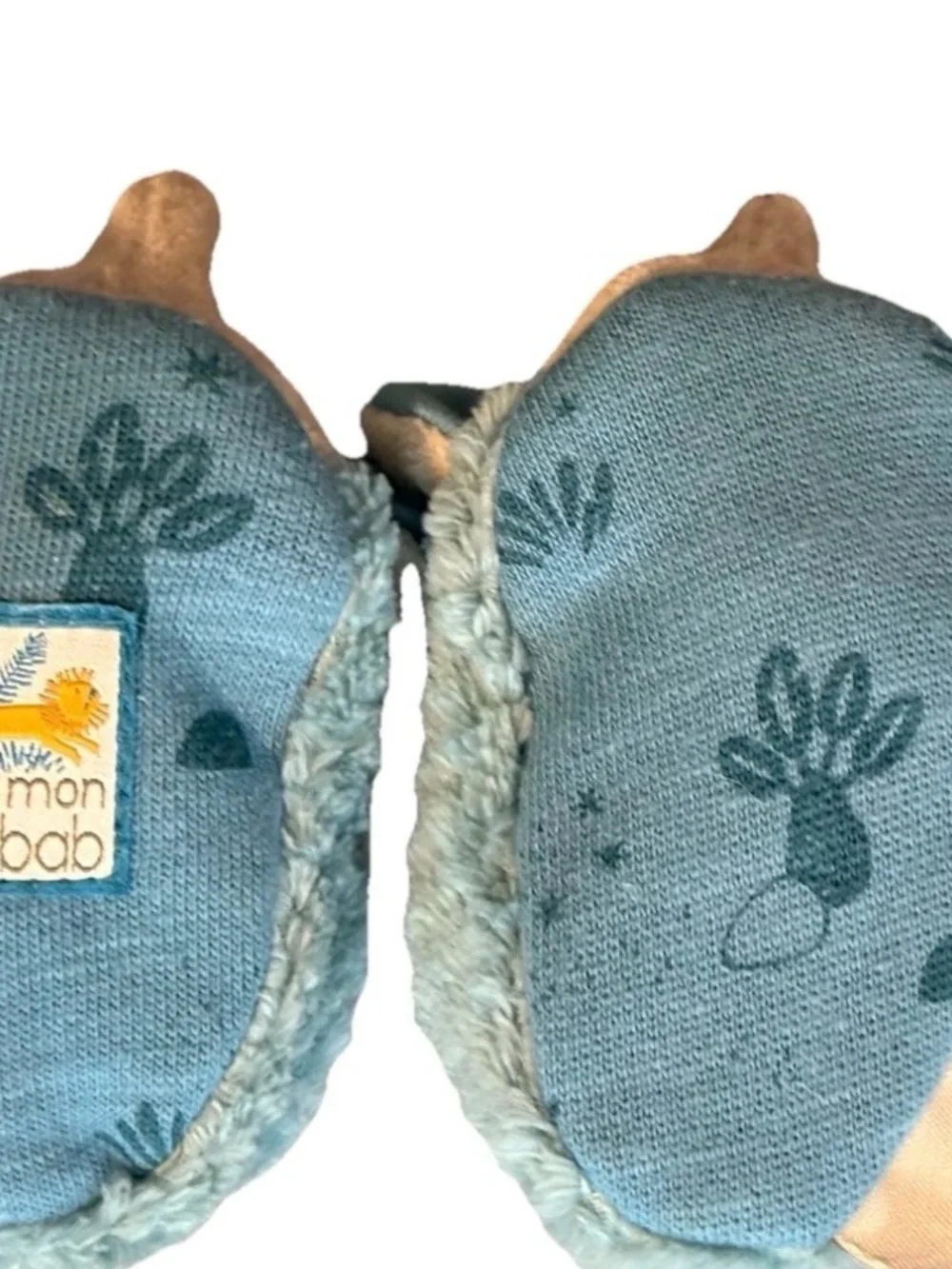 Moulin Roty Sous min Baibab Blue Bergamamote The Elephant Baby Slippers Booties